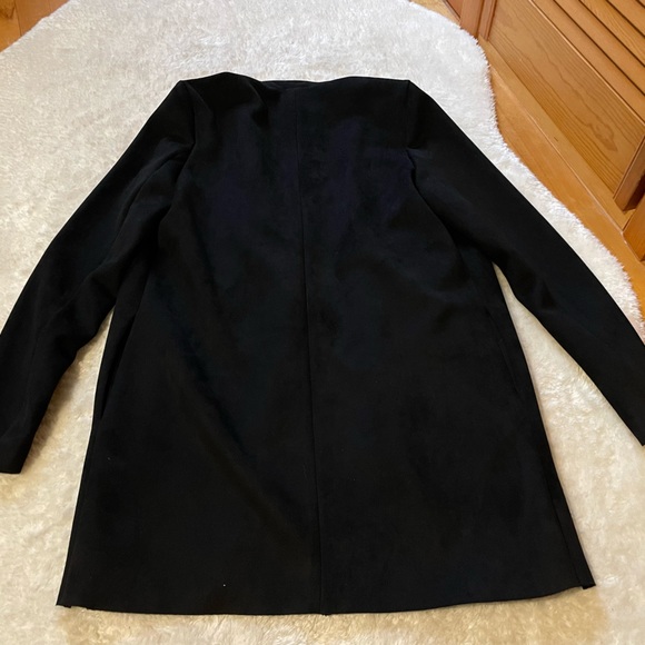 Ladies Dynamite black Suede feel waterfall coat size US XS - Picture 4 of 8